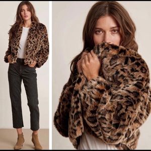 anne leopard jacket never worn, NWT